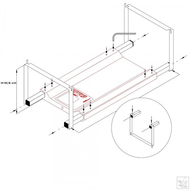 Skylight edge holder adjustable